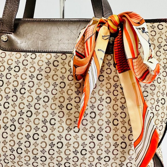 AUTHENTIC CELINE MONOGRAM TOTE BAG VINTAGE CE00/22 MADE IN ITALY - Picture 2 of 16